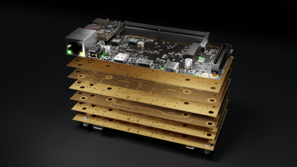 Render of Jetson Orin Baseboard stackup