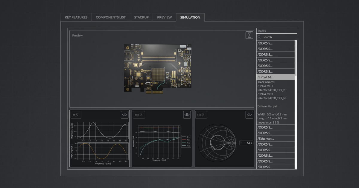 Simulation tab on Open Hardware Portal