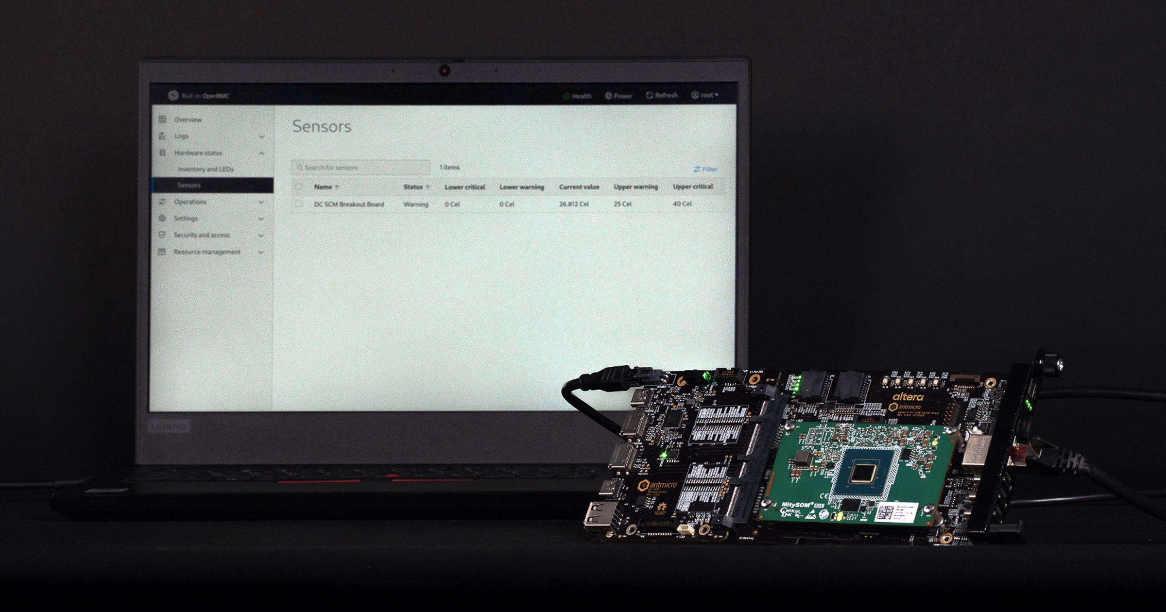 Agilex DC-SCM demo setup