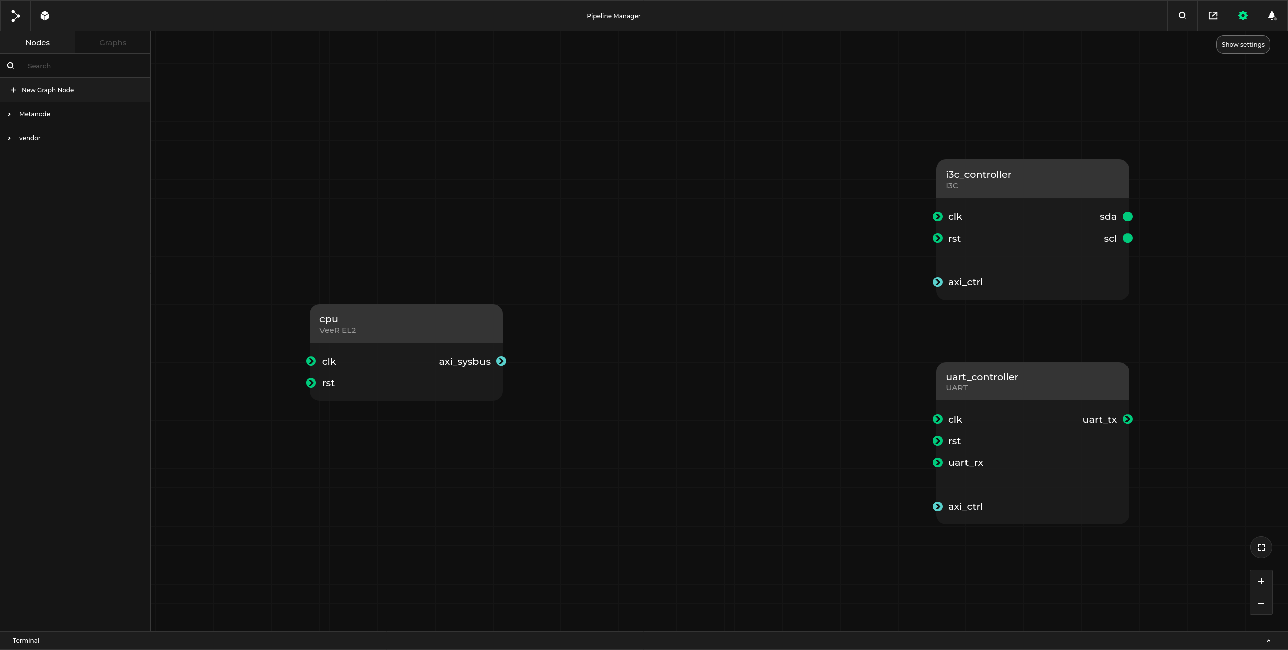 Interconnects in Topwrap GUI: sandbox (static)