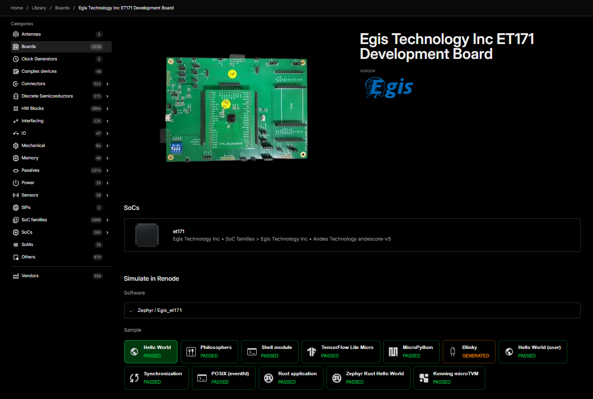Egis ET171 in System Designer