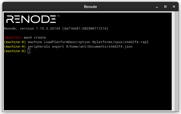 STM32F4 Renode Export