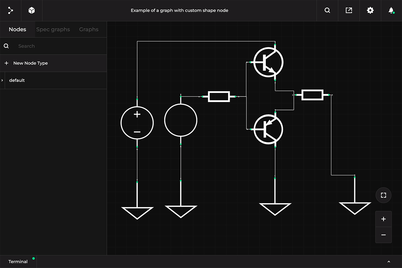 Example diagram with custom shapes