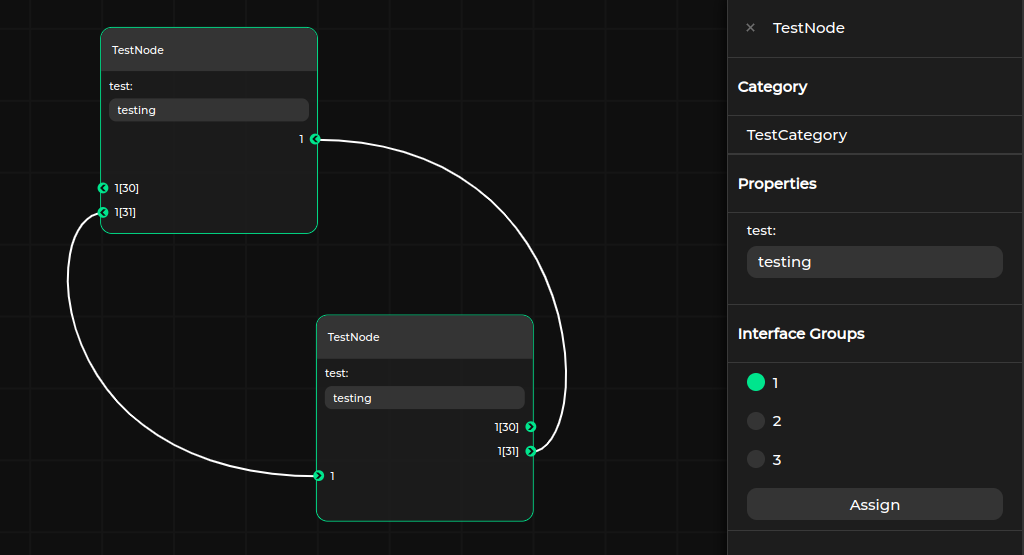 Node innterface grouping view