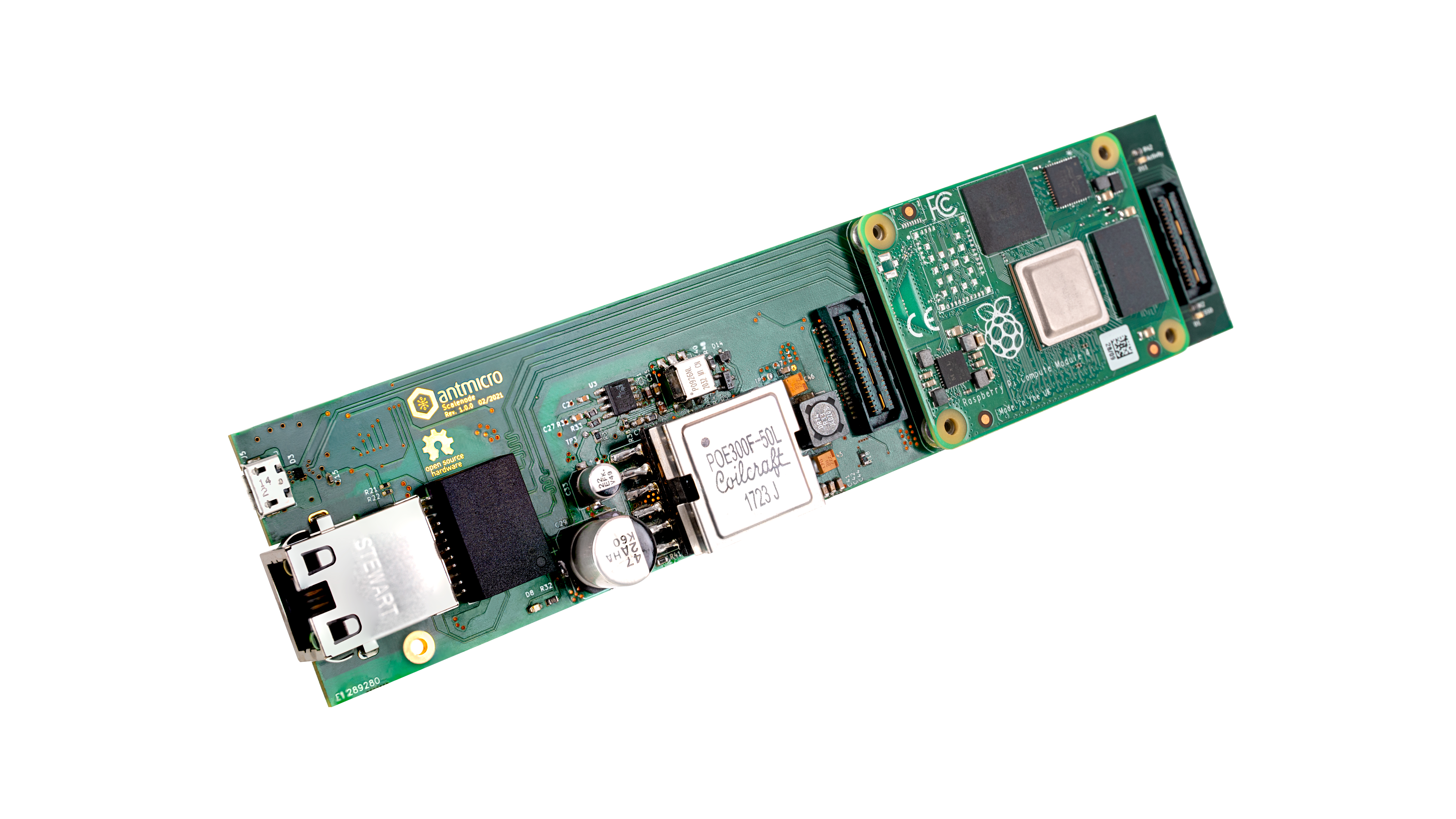 Antmicro Scalenode Server Oriented Baseboard For Raspberry Pi 4 Compute Module