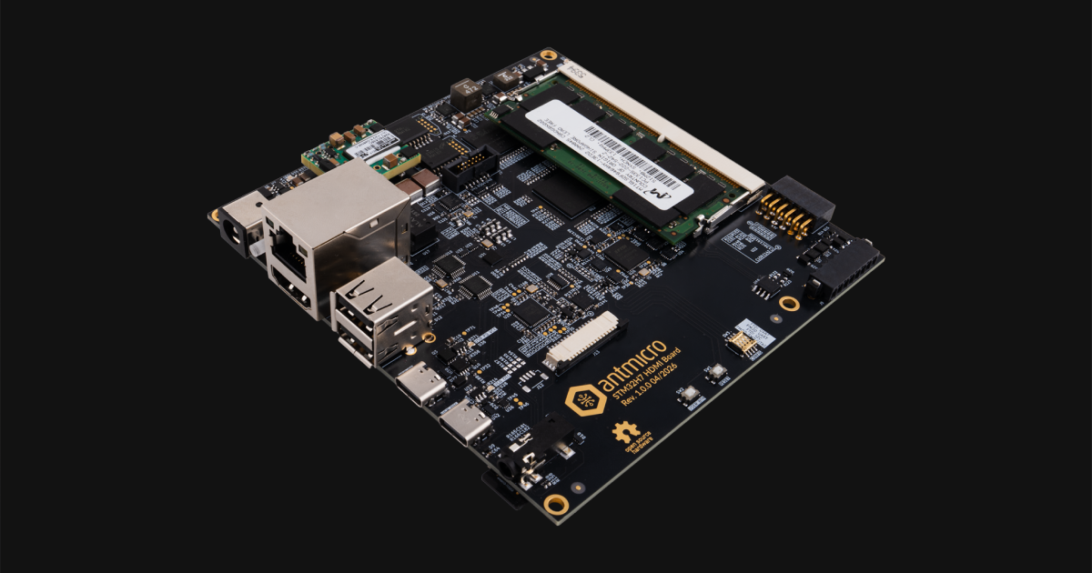 Open hardware STM32H7 HDMI board optimized for rendering graphics on Zephyr RTOS devices